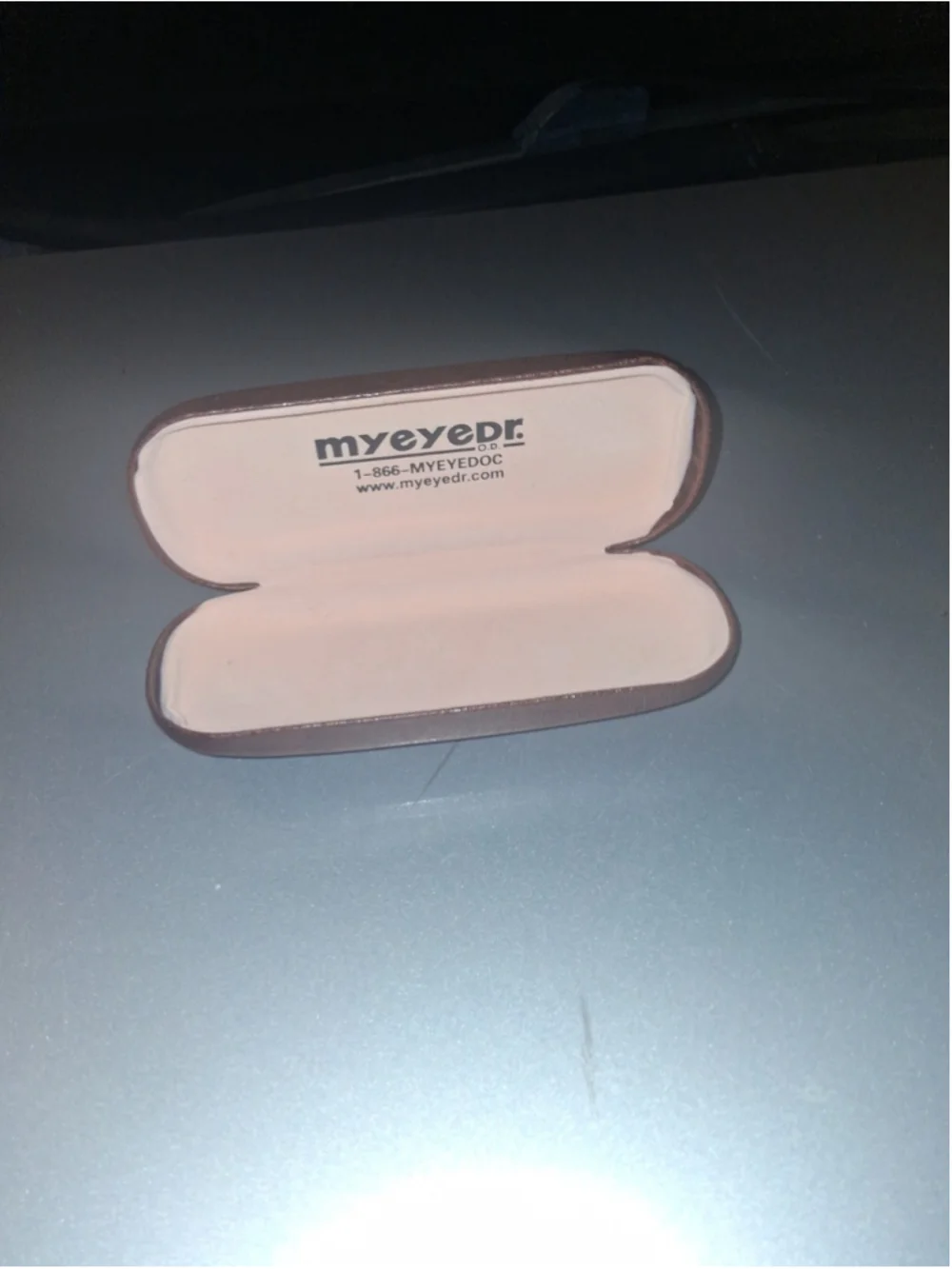 myeyedr. Hard Clamshell Eyeglass Case for Glasses, Brown Hard Case